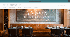 Desktop Screenshot of ansonrestaurant.com