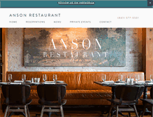 Tablet Screenshot of ansonrestaurant.com
